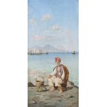 CAPESSIERO, Vittorio (1836-1891). Fischer in der Bucht von Neapel.