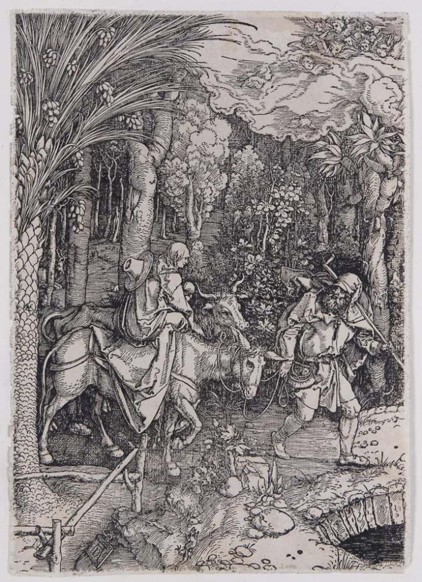 DÜRER, Albrecht Werkstatt zugeschrieben (1471 Nürnberg - 1528 Nürnberg). Die Flucht nach Ägypten.