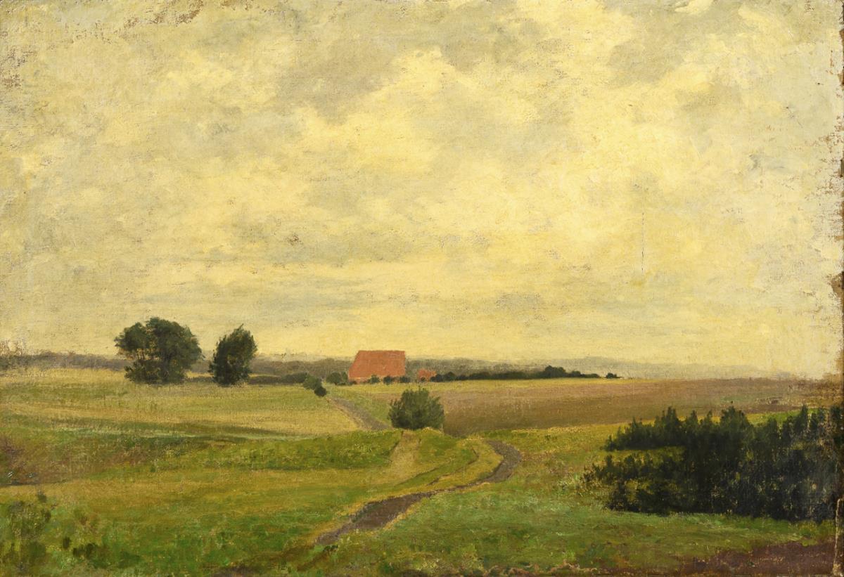 FÖRSTER, Berthold Paul (1851 Westerau/Holstein - 1923 Weimar). Weite Landschaft.