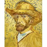 VAN GOGH, Vincent - Kopie nach. Selbstbildnis mit Strohhut.