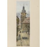 CORSEP, Walter (1862 Wittenberg - 1944 Erfurt). Arnstadt mit Neutorturm.