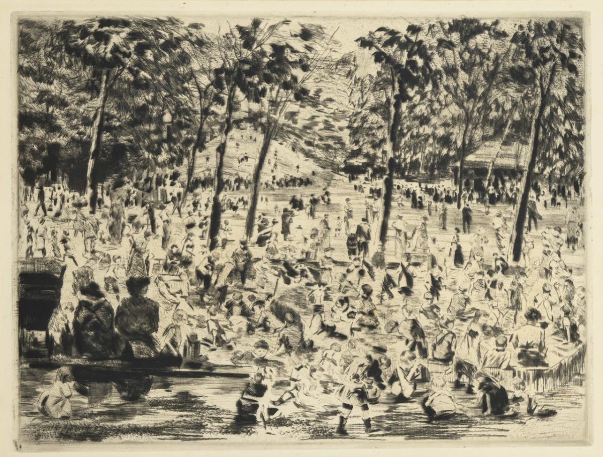 PAESCHKE, Paul (1875 Berlin - 1943 Berlin). "Kinderspielplatz".