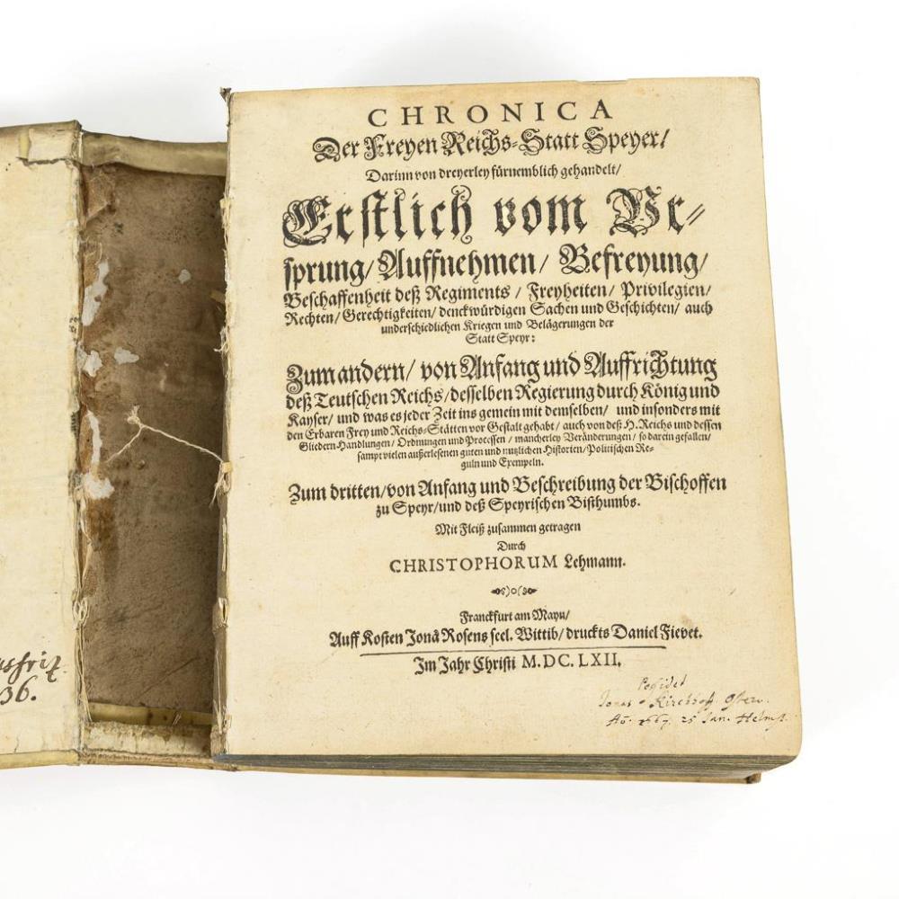LEHMANN, Christophorum. Chronik von Speyer.