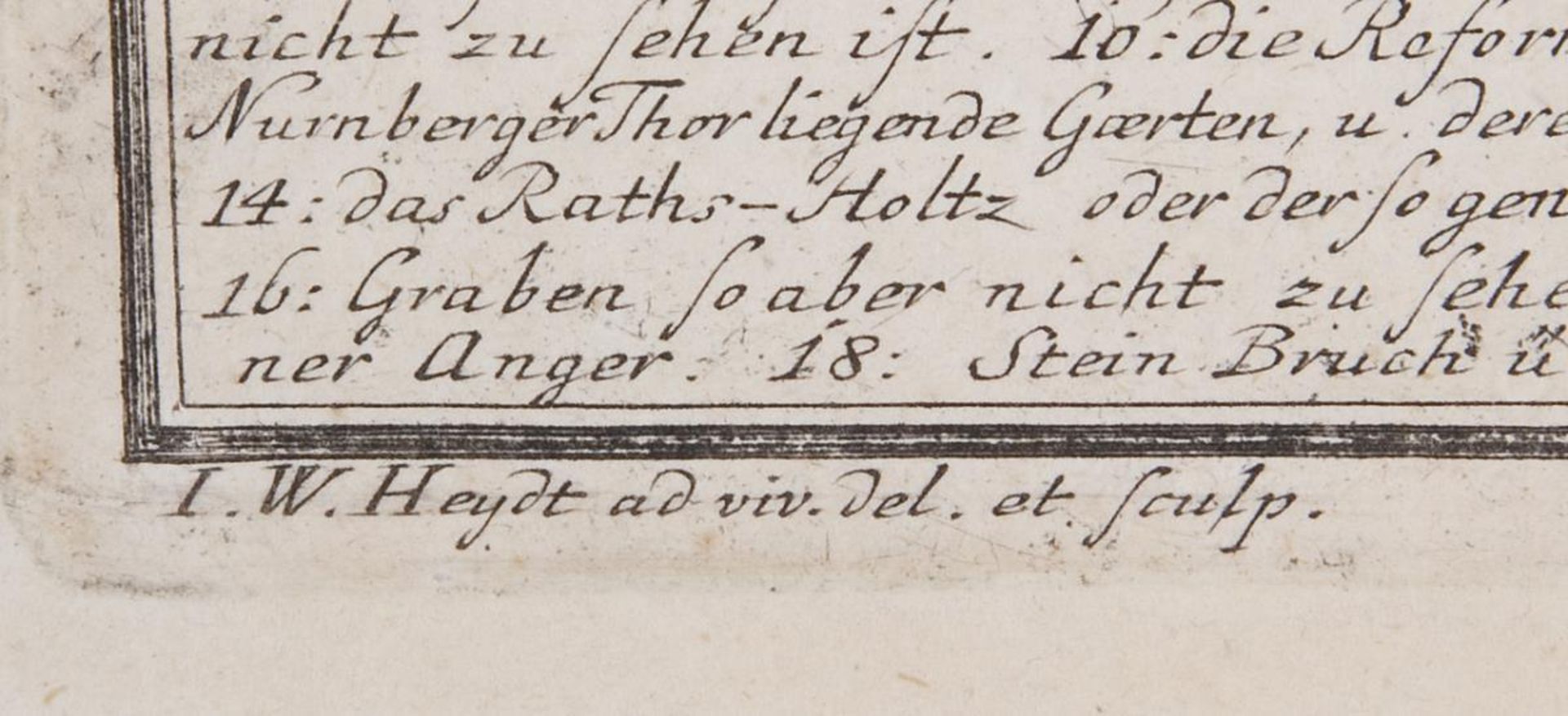 HEYDT, Johann Wolfgang (Mittelfranken 18.Jahrhundert). Prospect der Hochfürstlichen...Universitäts-S - Bild 7 aus 8