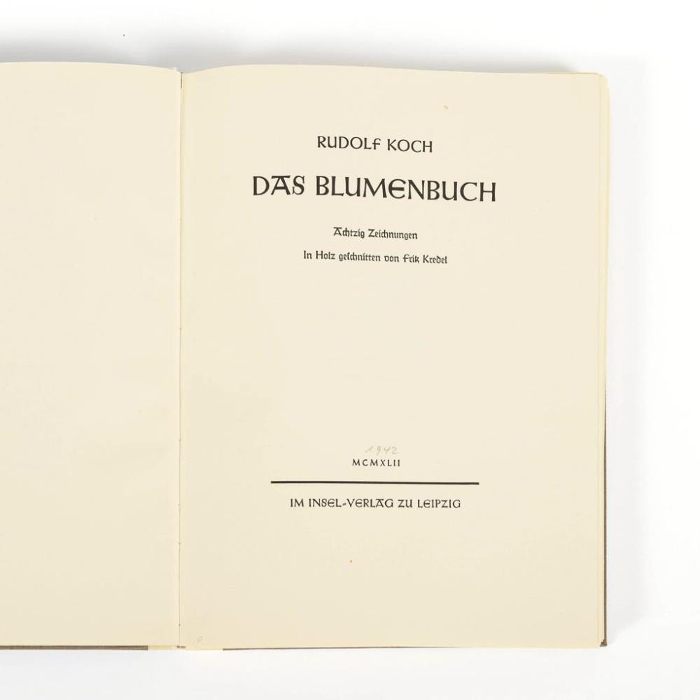 KOCH, Rudolf. "Das Blumenbuch".