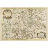 SANSON, Nicholas (1600 Abbeville - 1667 Paris). Landkarte des deutsch-französischen Grenzgebietes.