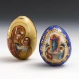 2 russische Porzellan-Eier.