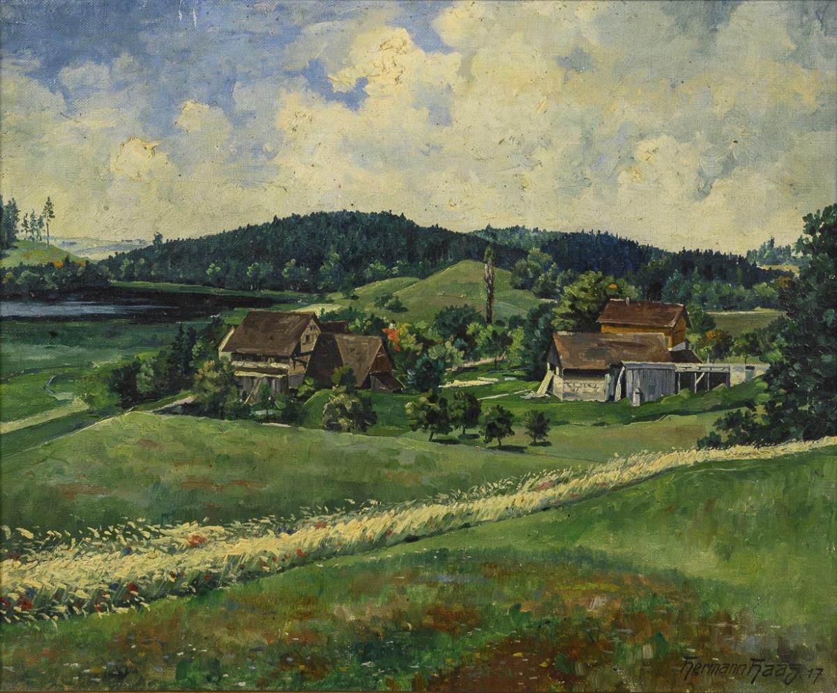 HAAS, Hermann (1878 Gießen - 1935). Süddeutsche Landschaft.