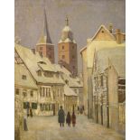 CLAUDER, Paul (1871 Gotha - 1949 Altenburg/Thür.). "Berggasse in Altenburg Thür.".