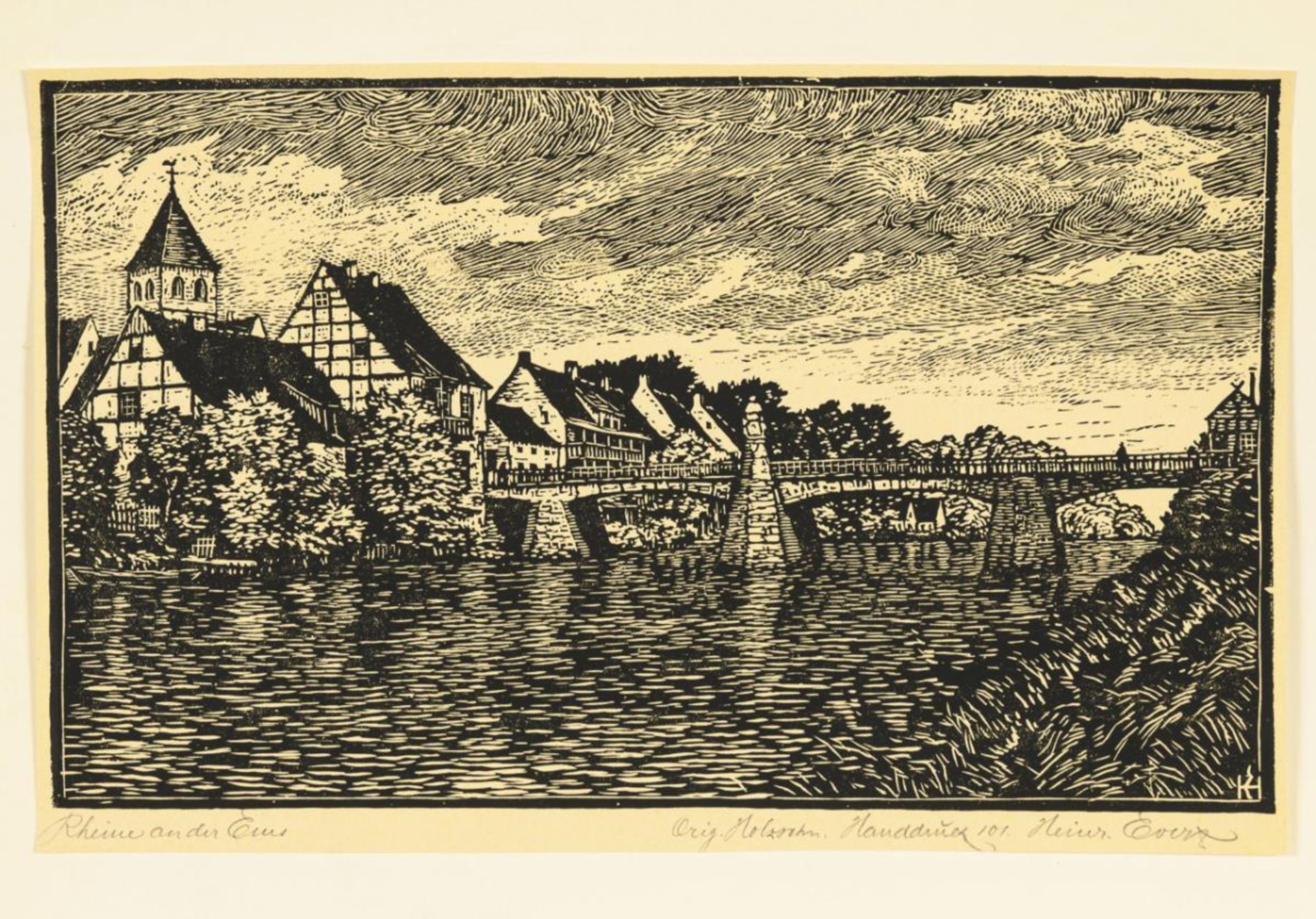 EVERZ, Heinrich (1882 Lippstadt - 1967 Coesfeld). 3 Landschaften in Nordrhein-Westfalen. - Bild 4 aus 4