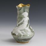Jugendstil-Vase mit Nymphenpaar.  Rosenthal.