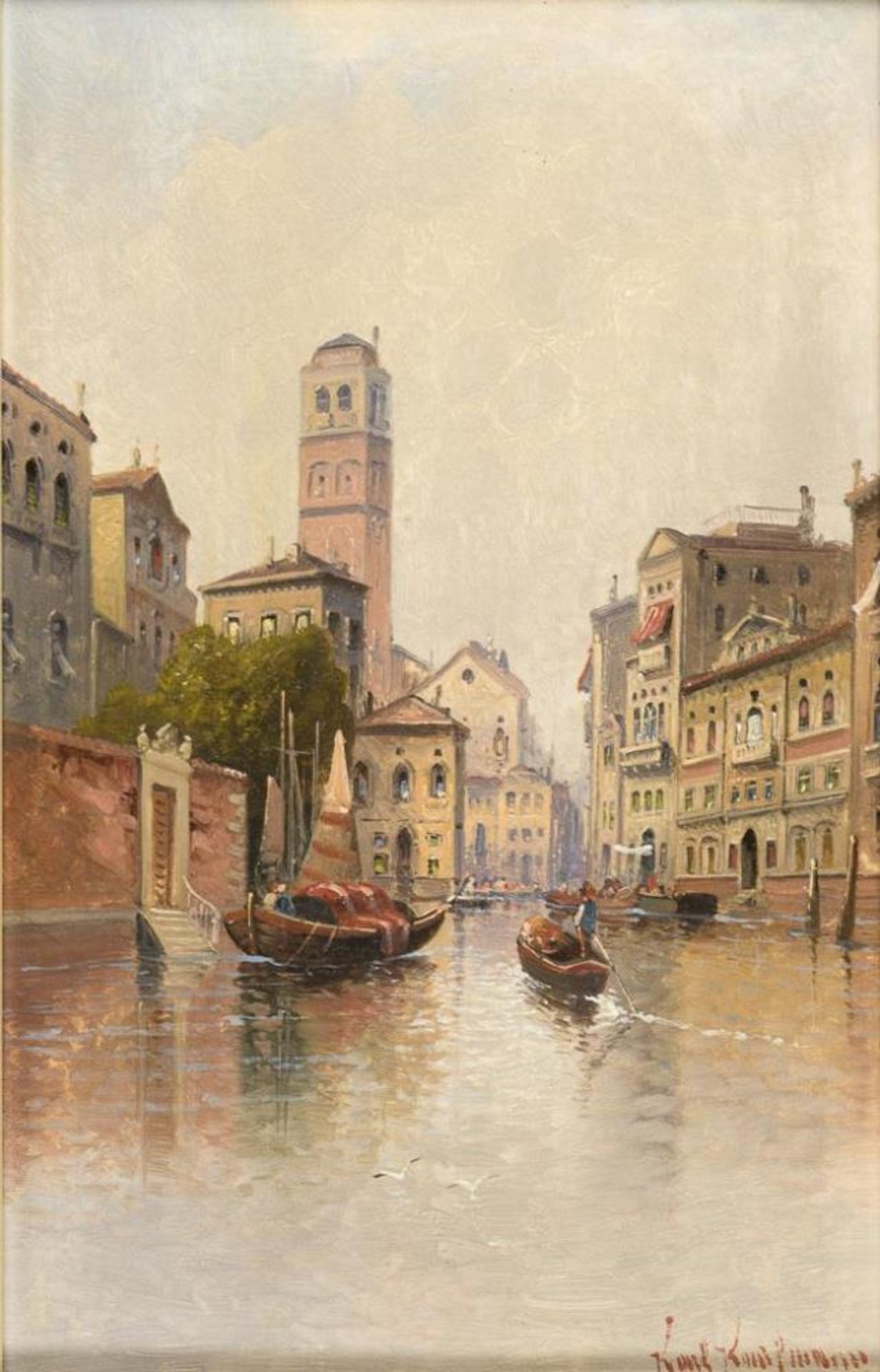 KAUFMANN, Karl (1843 Neuplachowitz - 1905 Wien). Kanal in Venedig.