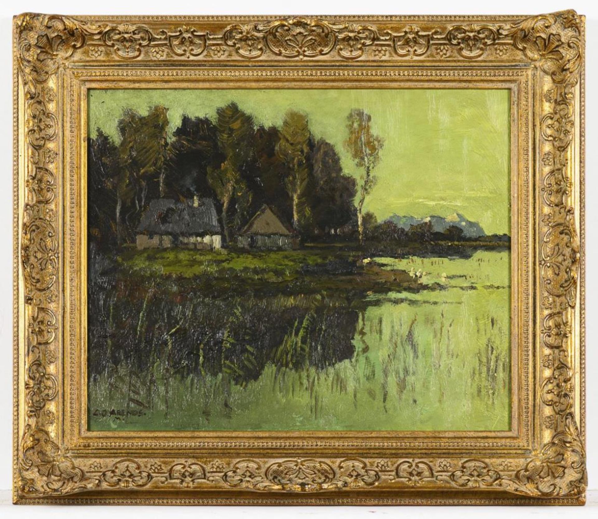 ARENDS, Carl Oskar (1863 Plauen - 1932 München). "Abend am Starnberger See". - Bild 2 aus 3