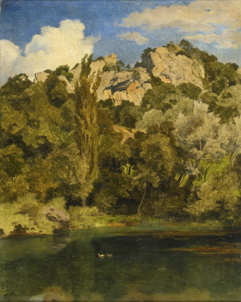 LUGO, Emil (1840 Stockach - 1902 München). "Der Bergsee".