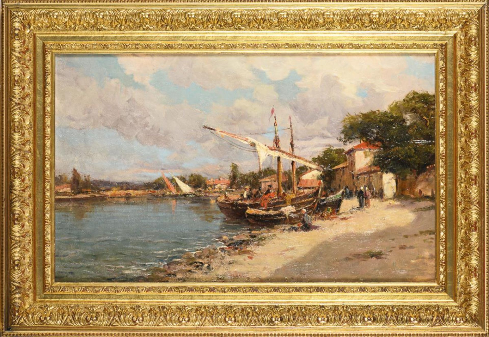 MALFROY, Charles zugeschrieben (1862 Lyon - 1918). Fischerboote am Strand. - Bild 3 aus 5
