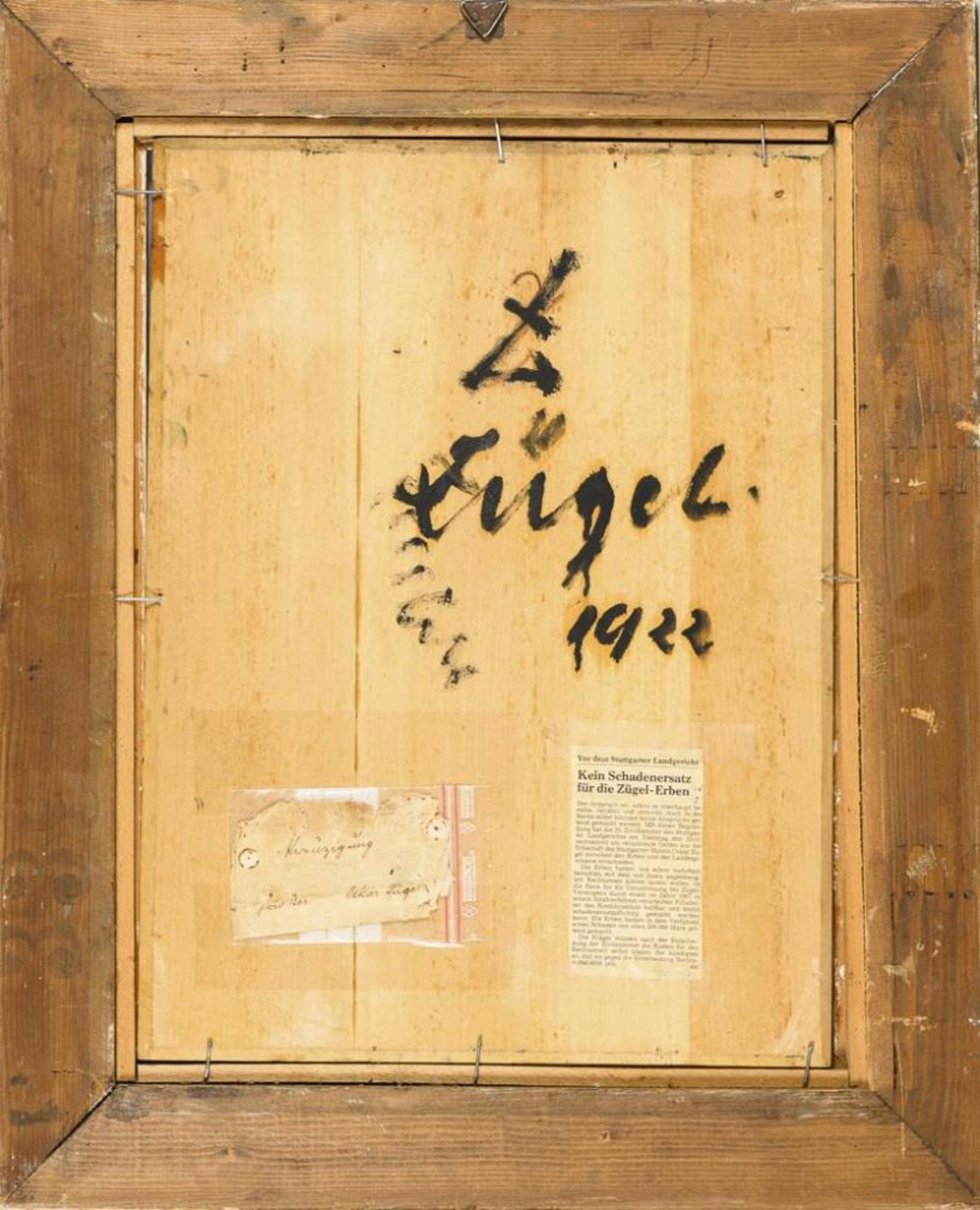 ZÜGEL, Oscar (1892 Murrhardt - 1968 Tossa de Mar). Kreuzigungsszene. - Bild 3 aus 3