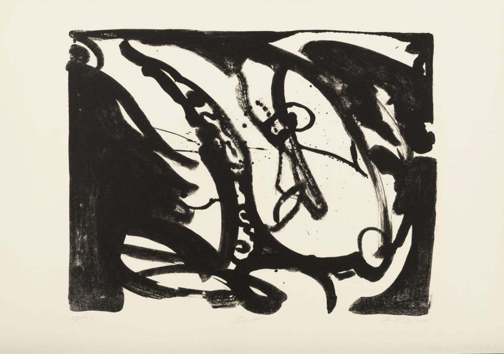 PREYER, Robert (1930 Brüssel - 2014 Berlin). 2 abstrakte Kompositionen: "Blatt" und "Nacht". - Image 3 of 3