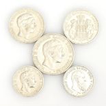 5 Münzen Preußen und Hamburg.