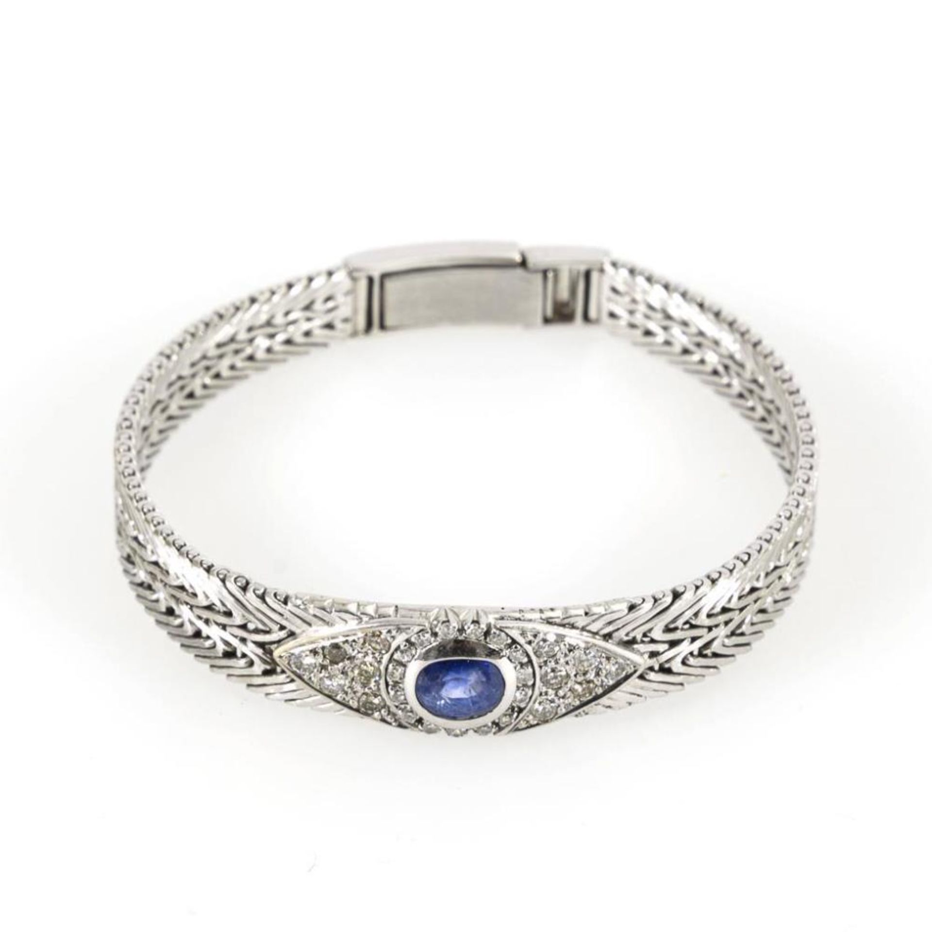 Armband mit Saphir, Brillanten und Diamanten. - Image 2 of 3