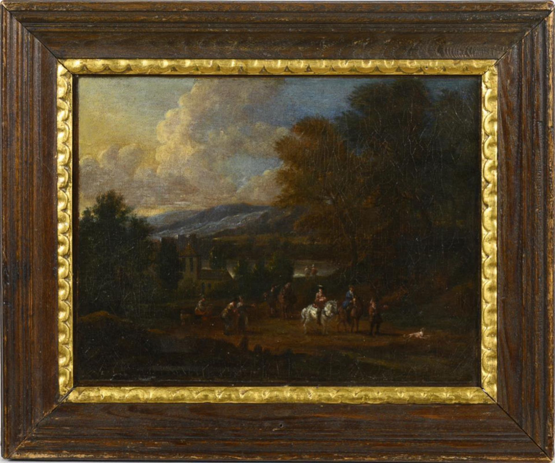 LUDICK, Lodewijk van zugeschrieben (1629 - 1697 Amsterdam). Landschaft mit Reisegesellschaft. - Bild 3 aus 5