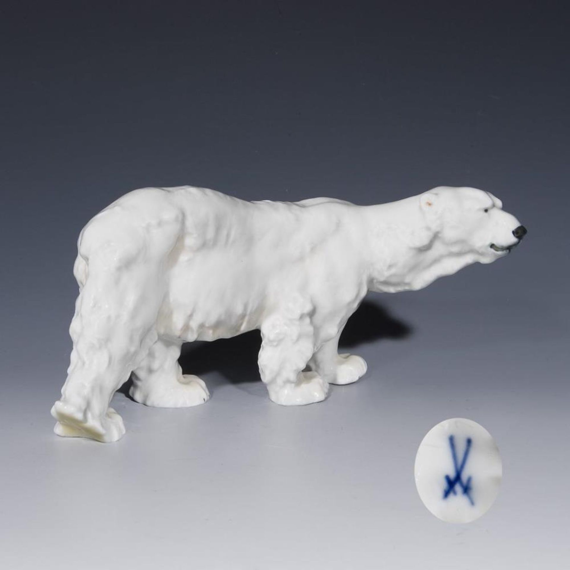 Jugendstil-Tierfigur: Eisbär. Meissen.