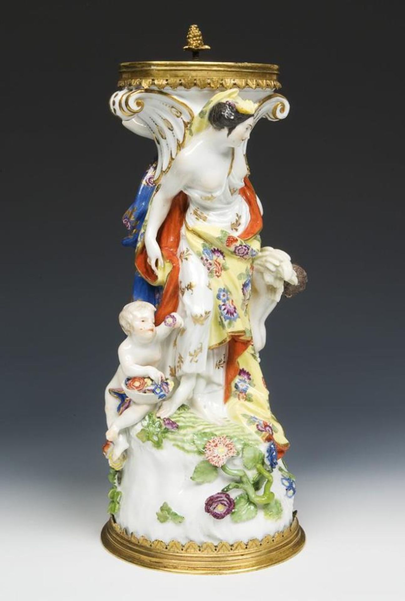 Barock-Tafelaufsatz mit Ceres und Flora.  Meissen. - Bild 2 aus 4