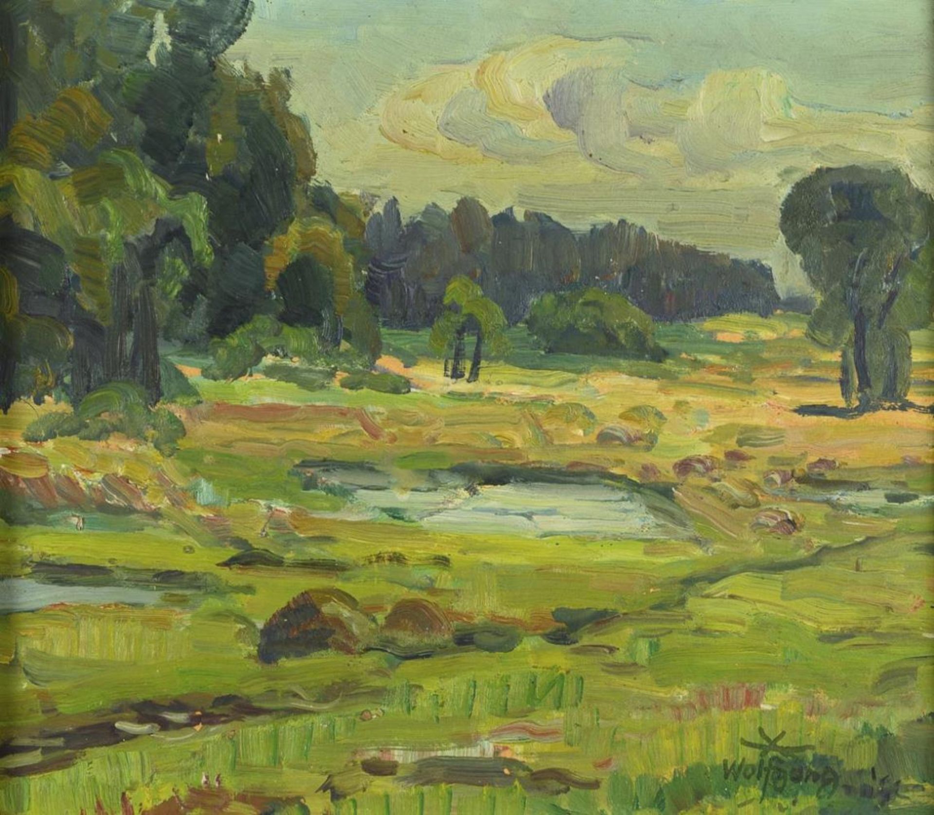 WOLFGANG, Alexander (1894 Arnstadt - 1970 Gera). "Plothener Landschaft".