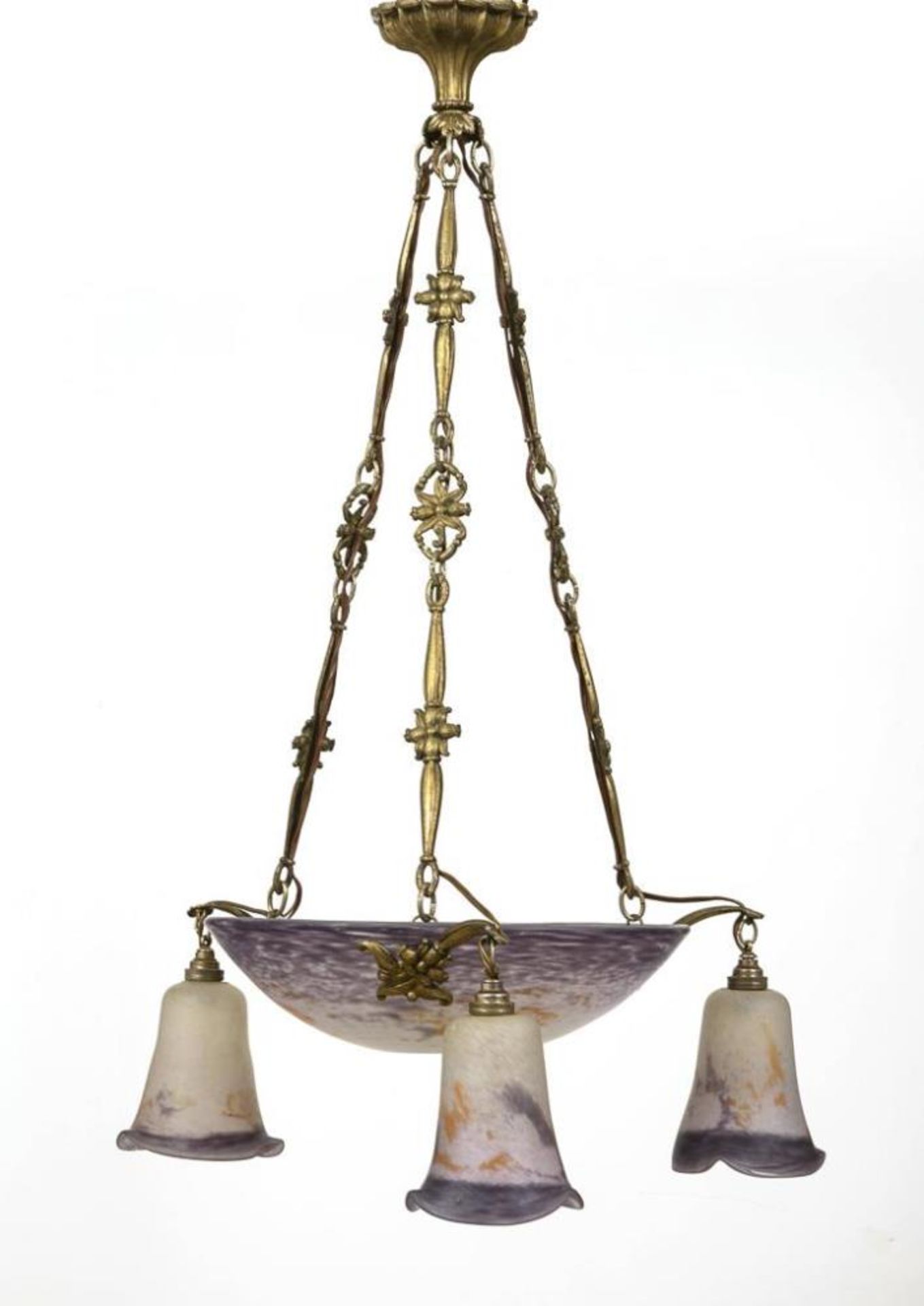 Jugendstil-Deckenlampe. Muller Frères.