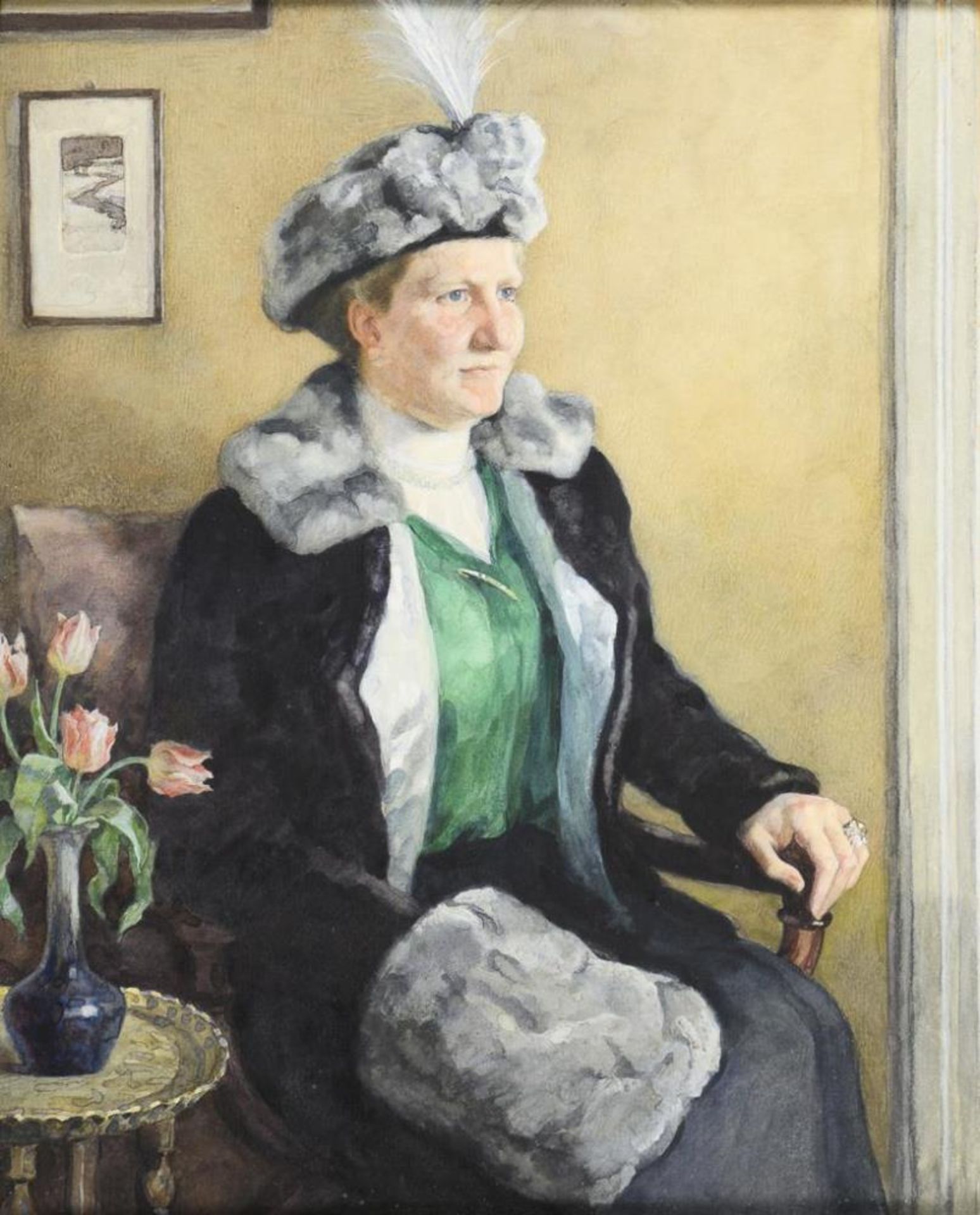 SIMROCK-MICHAEL, Margarethe (1870 Leipzig - 1940). Damenbildnis Olga von der Gabelentz.