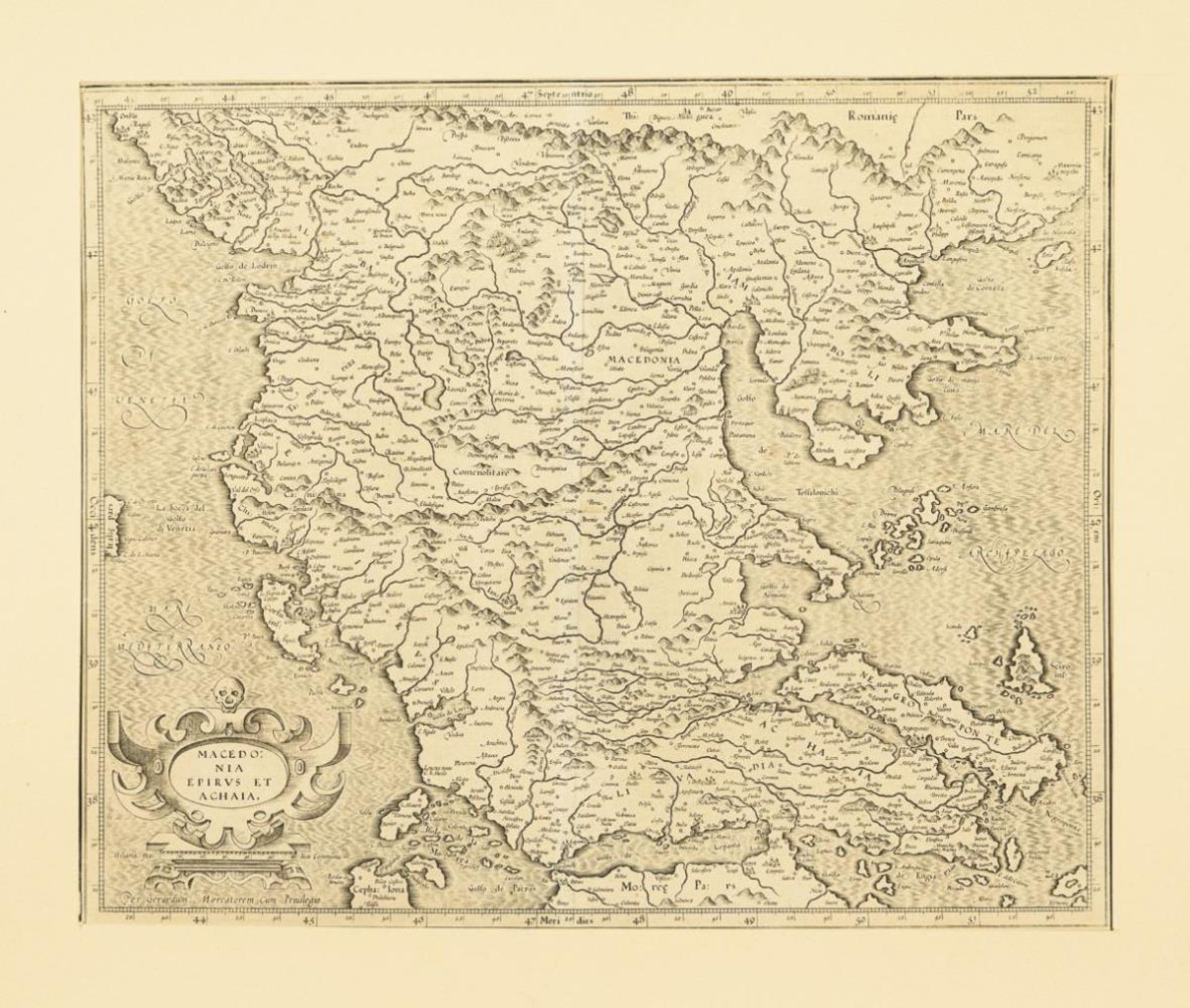 MERCATOR, Gerhard (1512 Rupelmonde - 1594 Duisburg). 2 Landkarten: Griechenland | Peloponnes. - Bild 2 aus 3