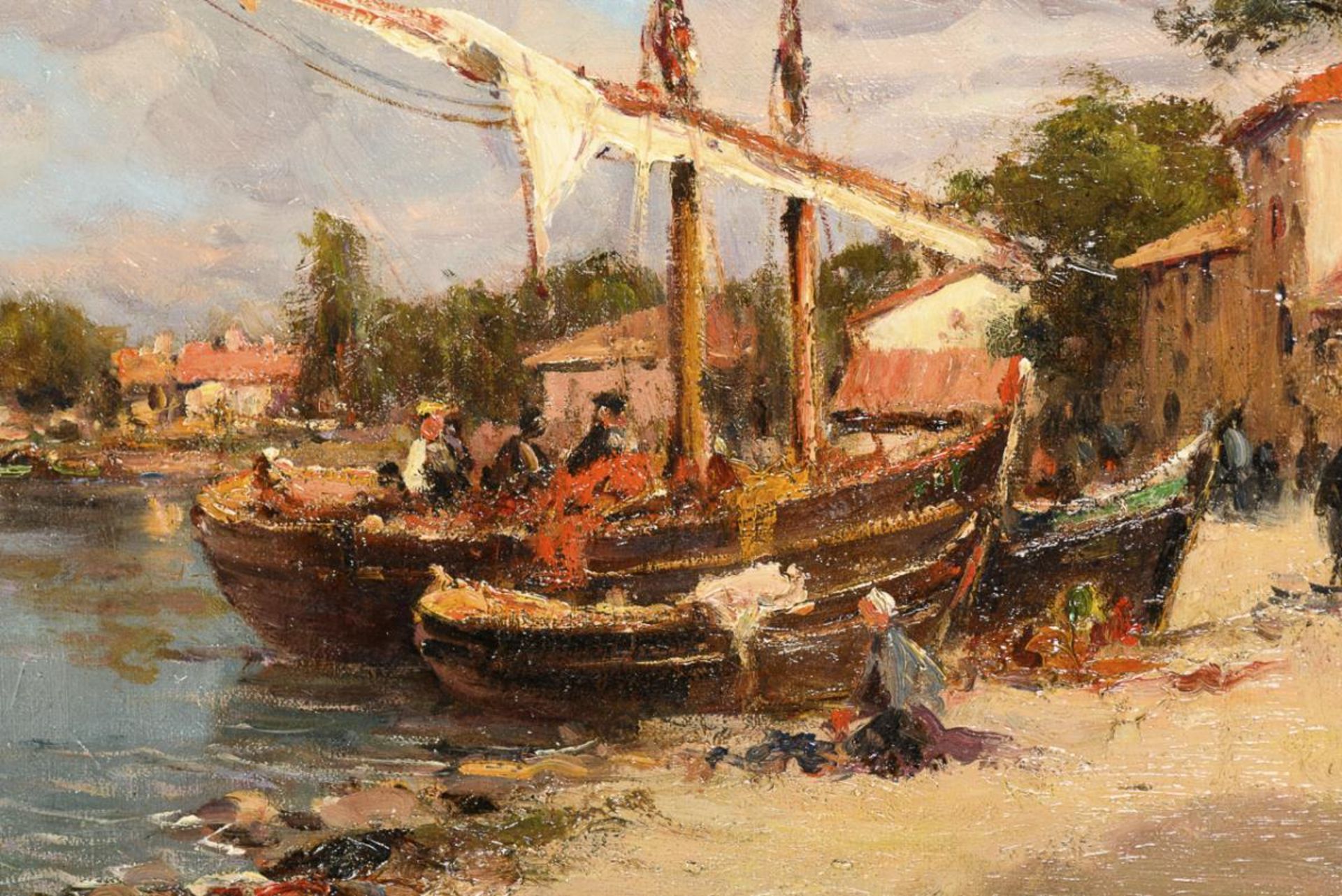 MALFROY, Charles zugeschrieben (1862 Lyon - 1918). Fischerboote am Strand. - Bild 2 aus 5