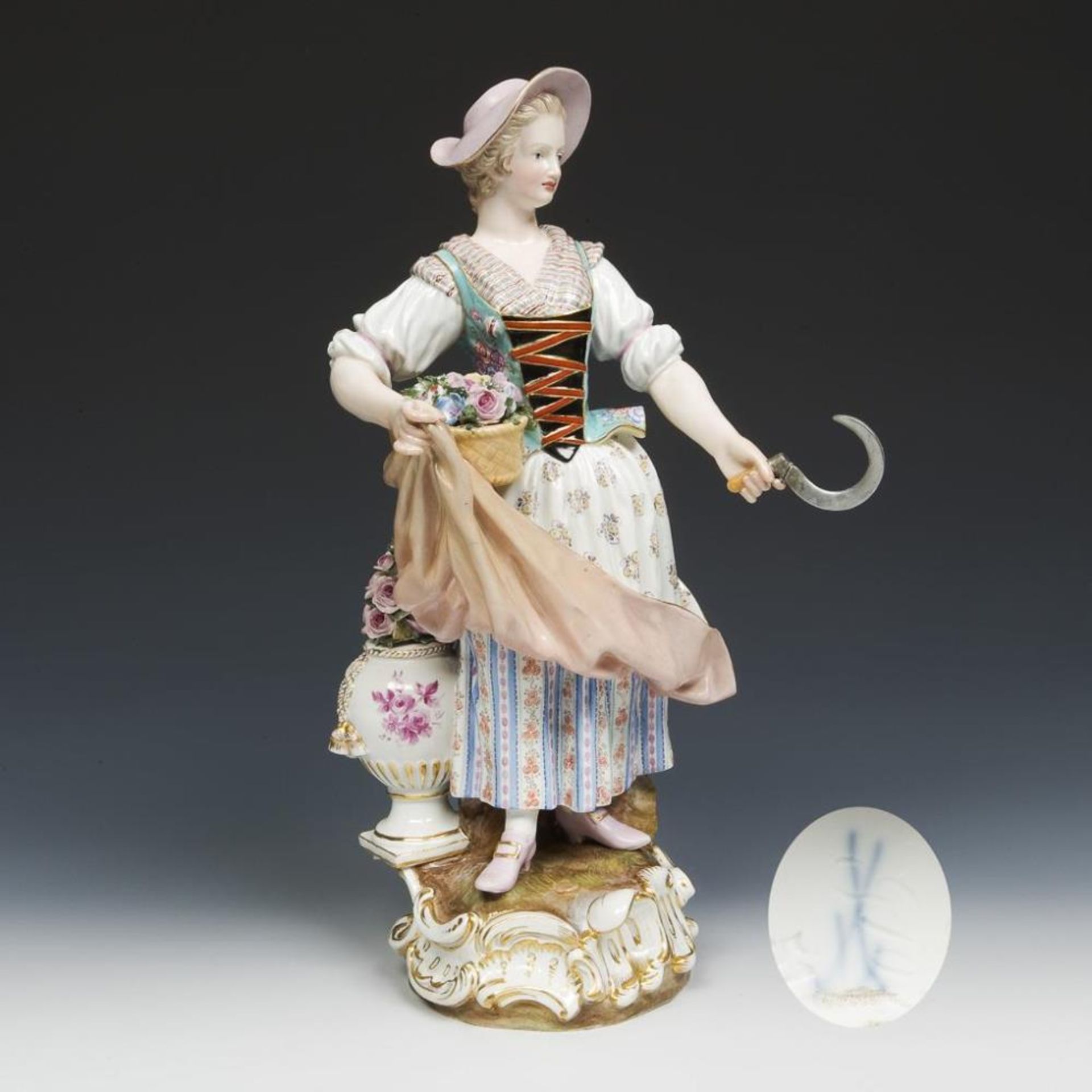 Große Gärtnerfigur. Meissen.