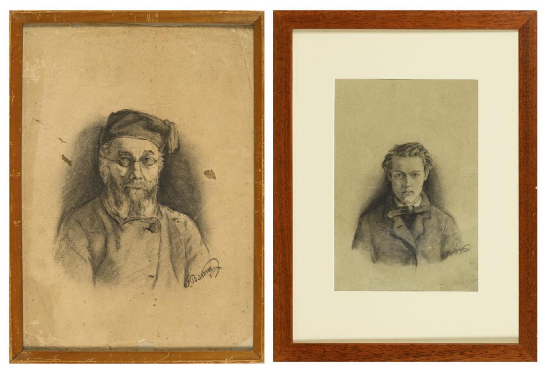 BASTIEN-LEPAGE, Jules (1848 Damvillers - 1884 Paris). 2 Porträtzeichnungen.| siehe Nachtrag