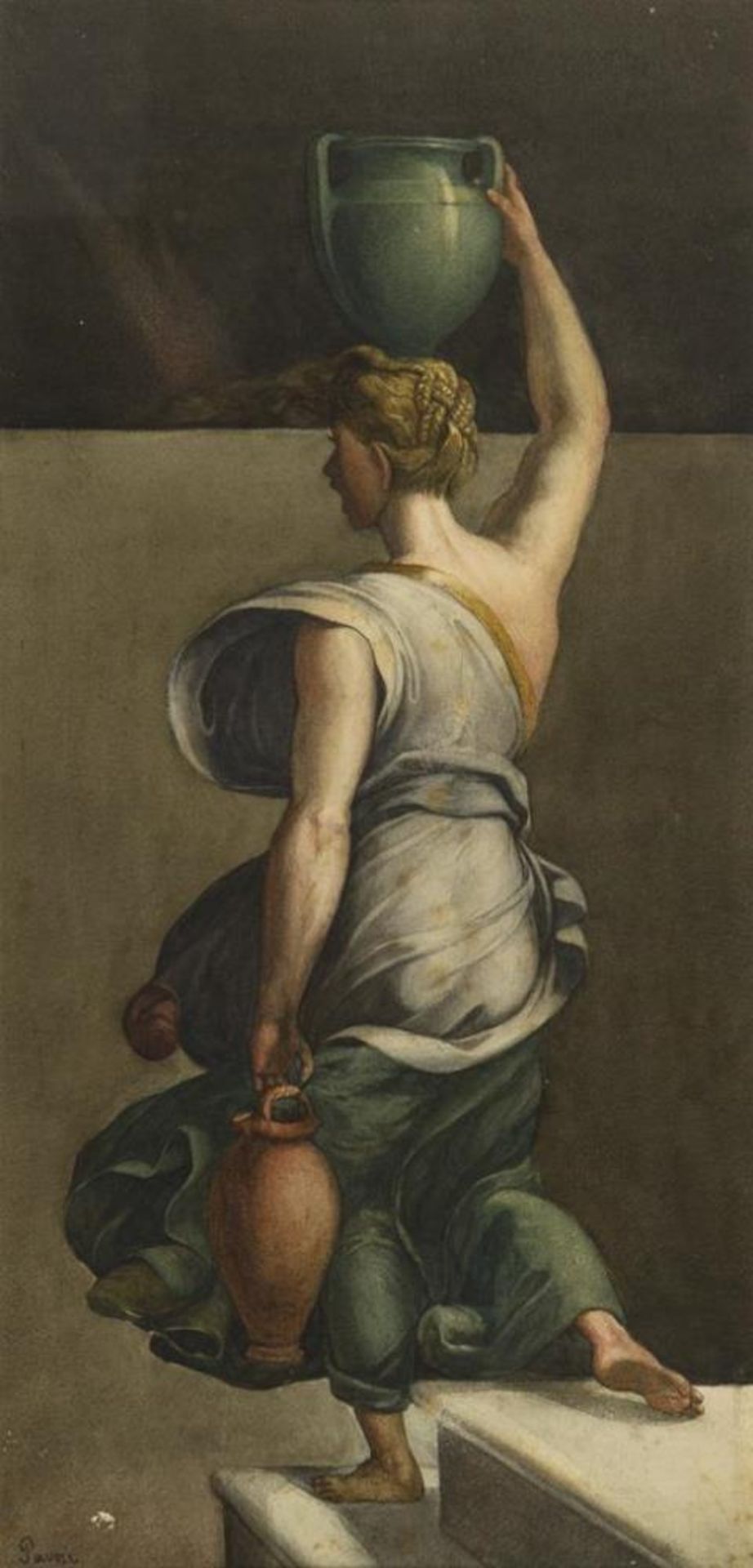 PAVESI, Pietro (1844 - 1907). Wasserträgerin im antiken Gewand.