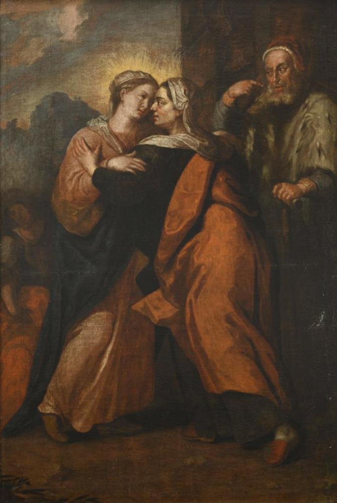Großes Barockgemälde mit christlicher Szene.