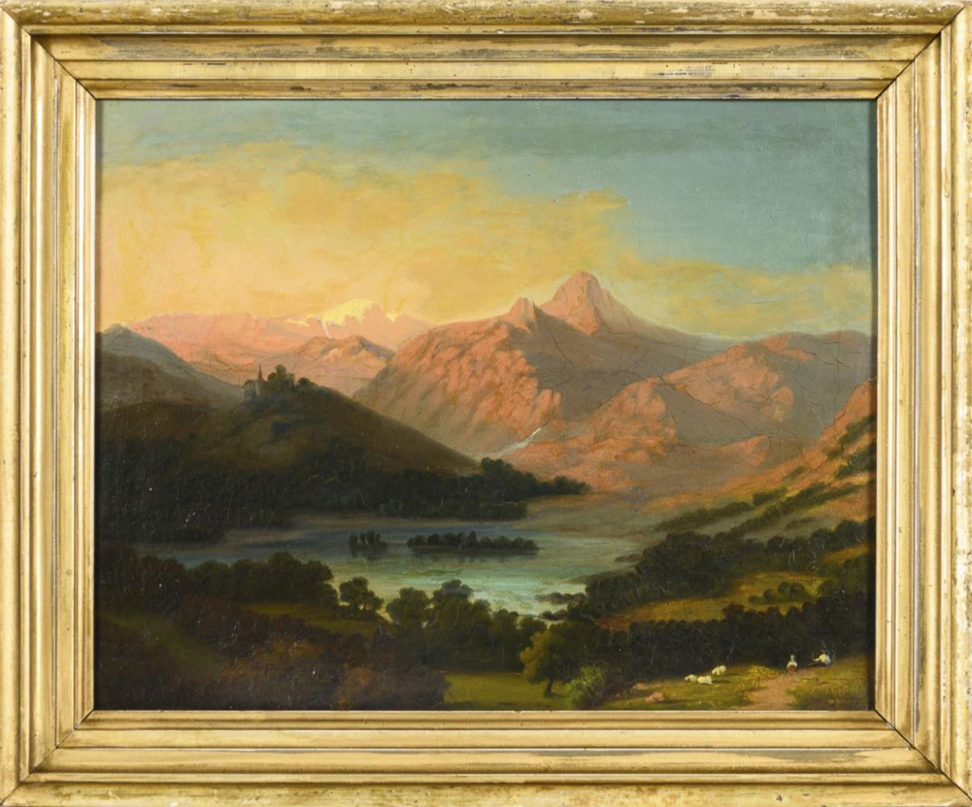 ZWENGAUER, Anton zugeschrieben. Romantische Alpenlandschaft. - Image 2 of 2