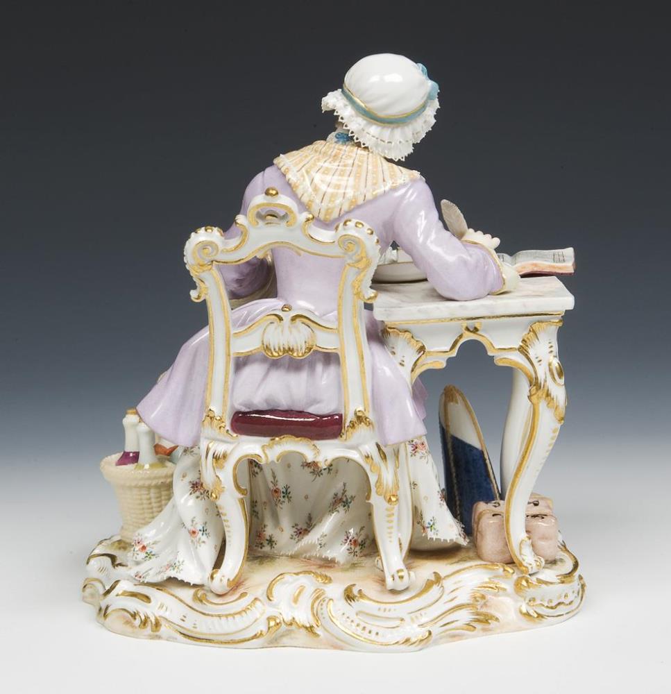 Kaufmannsfrau am Schreibtisch. Meissen.| siehe Nachtrag - Image 2 of 5