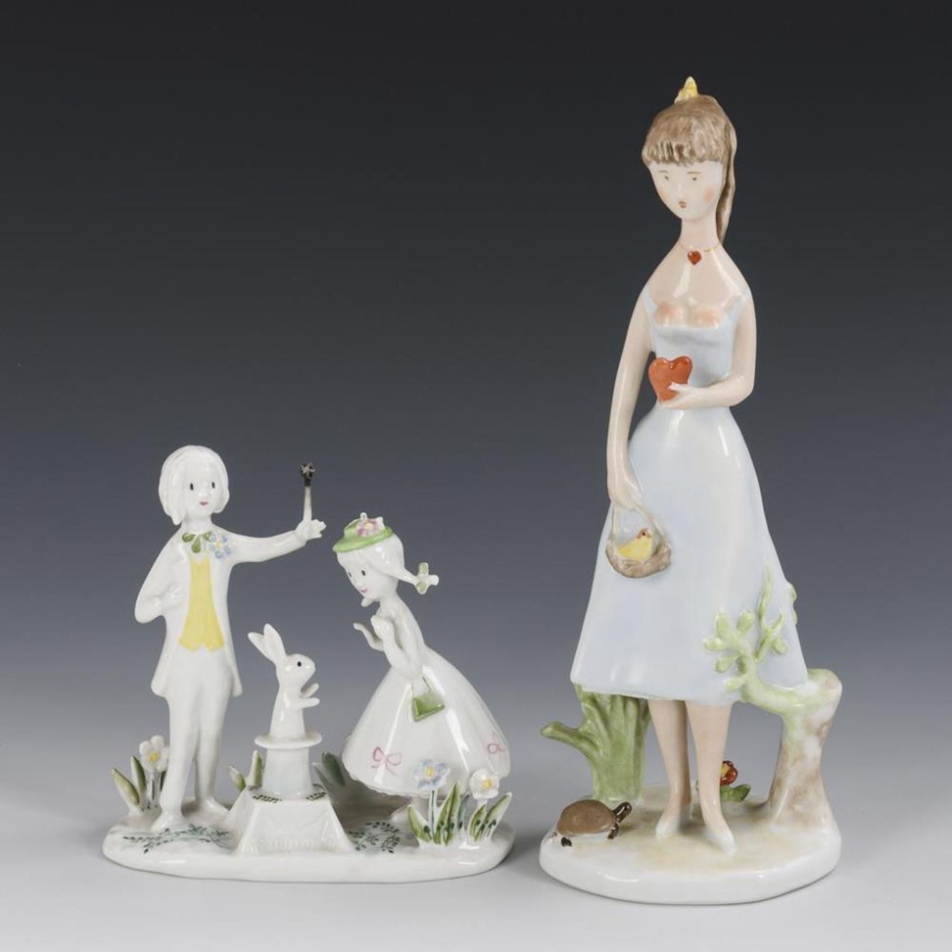 2 Figuren: "Frühlingslied" und Zauberer mit Frau. Rosenthal.