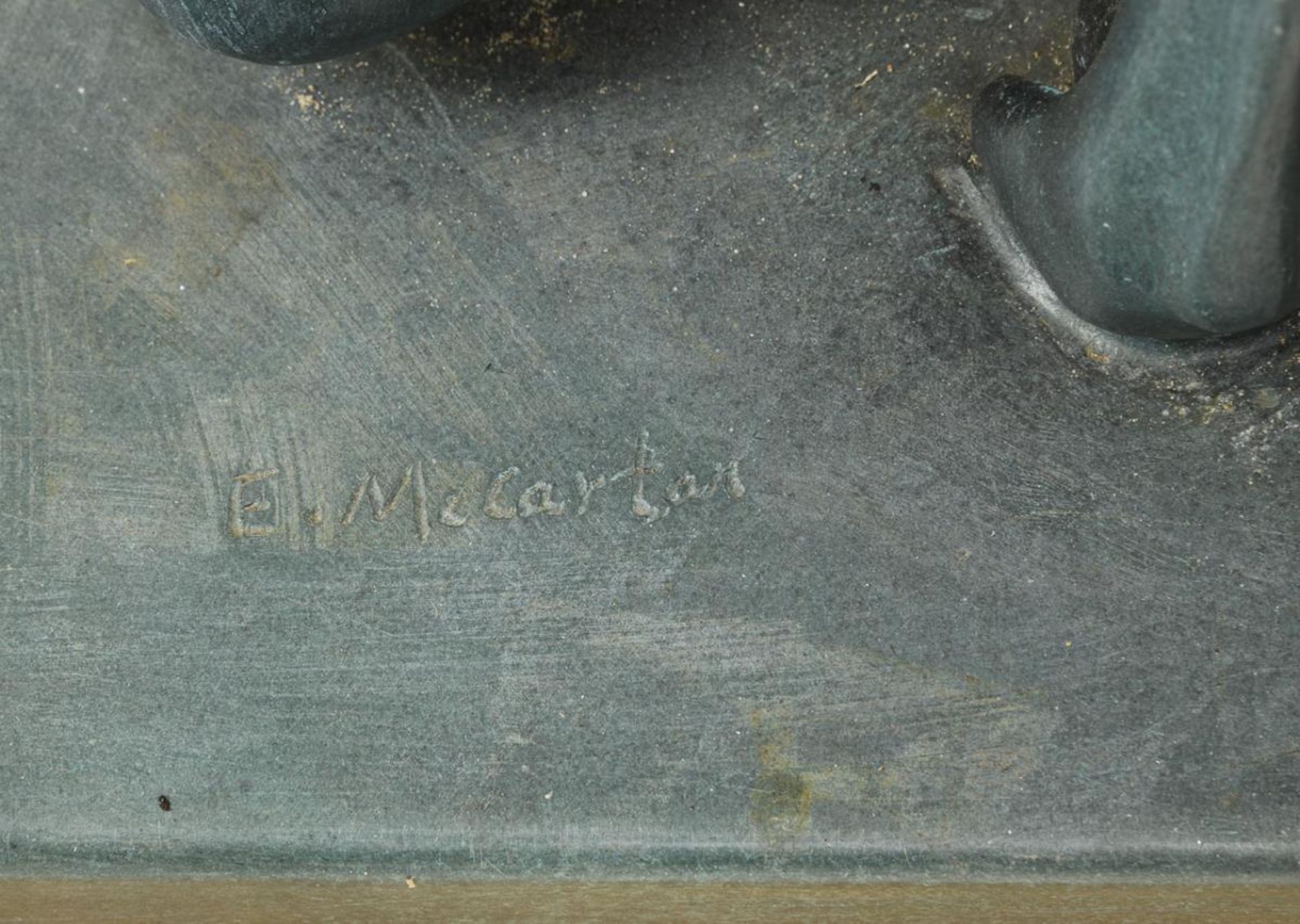 MCCARTAN, Edward (nach) (1879 Albany - 1947 New Rochelle). Große Gartenbronze: Diana mit Jagdhund. - Image 14 of 14