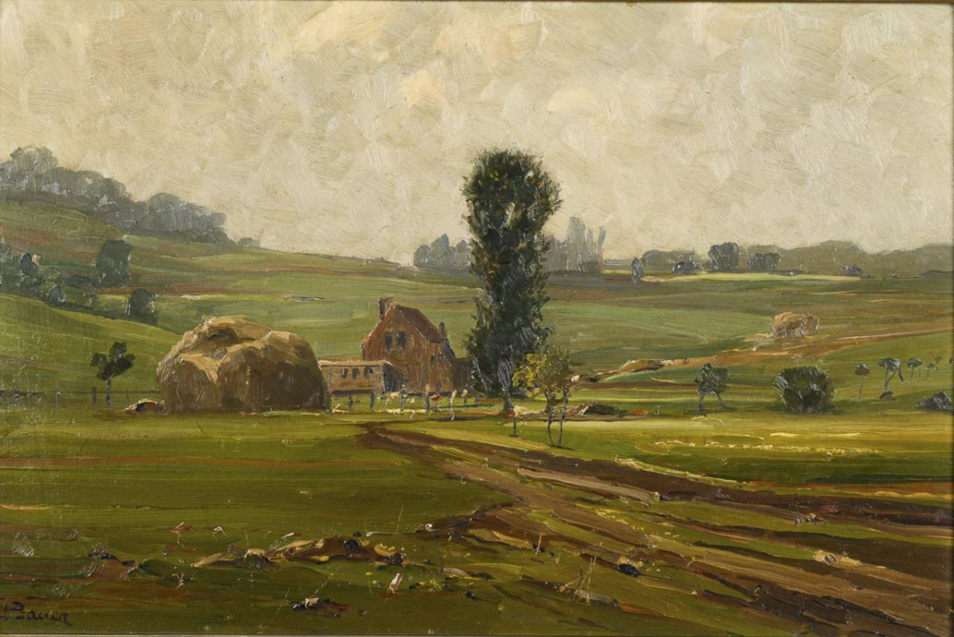 BAUER, Hans (1883 Drebkau - 1967 Konstanz). Thüringer Landschaft.