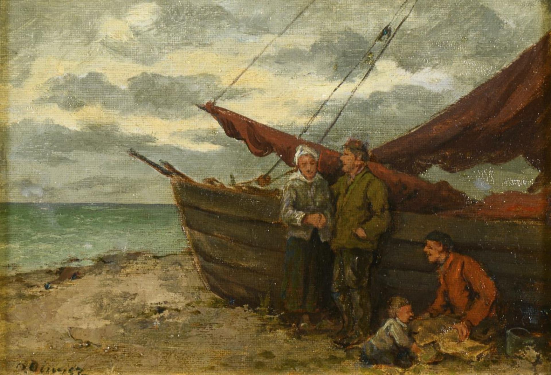 DINGER, Otto (1860 Düsseldorf - 1928 Berlin). An der Ostsee.