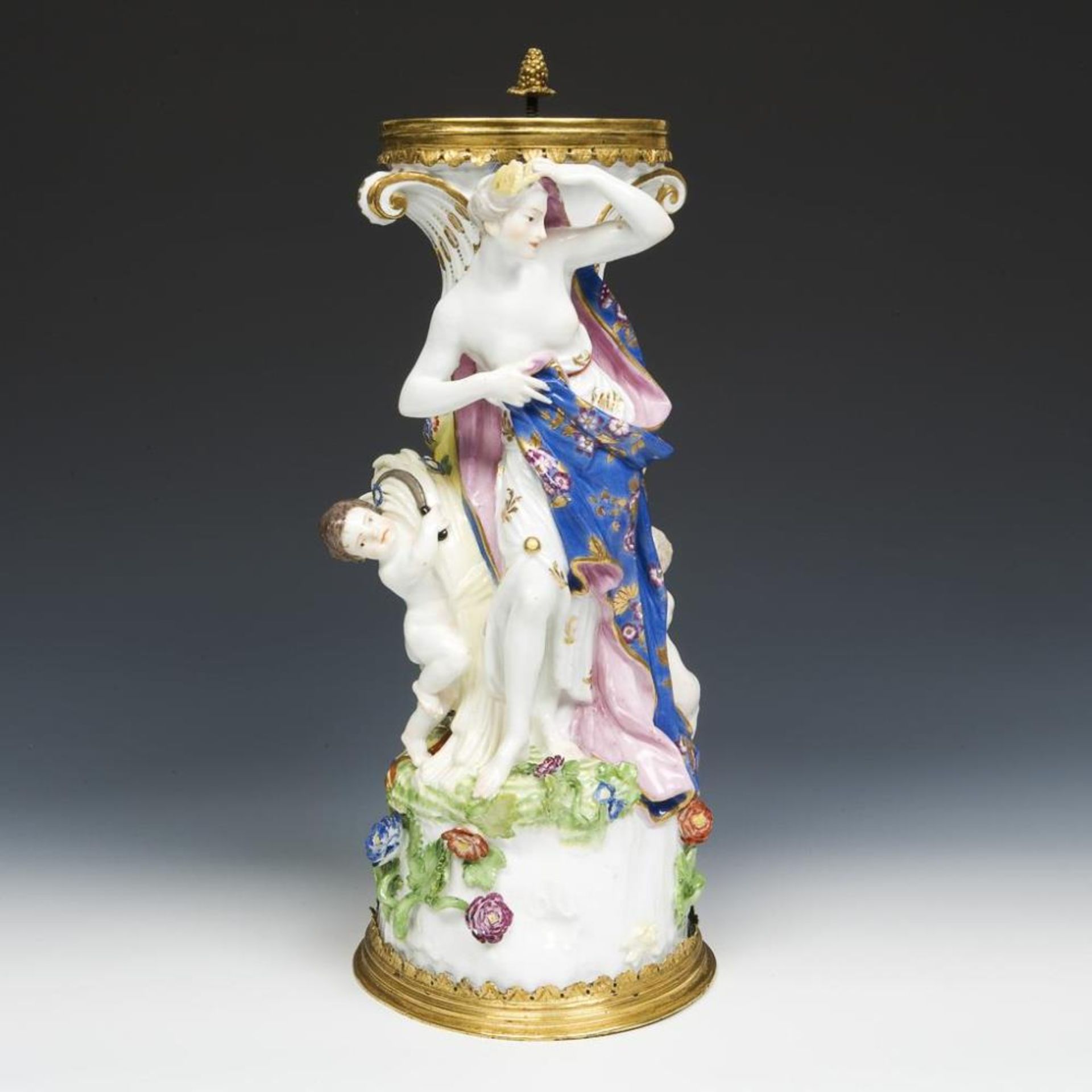 Barock-Tafelaufsatz mit Ceres und Flora.  Meissen.