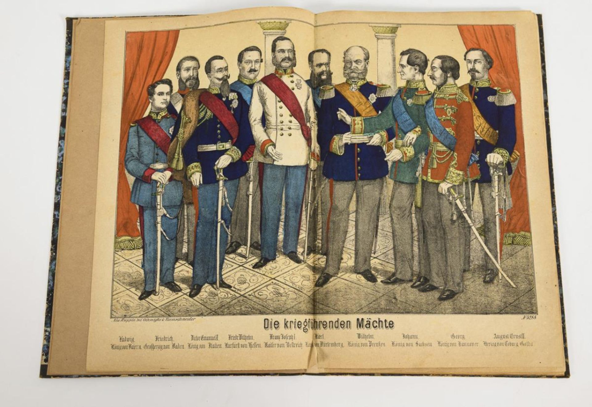 Neuruppiner Bilderbogen mit militärischen Darstellungen zum Krieg 1866. - Bild 2 aus 4