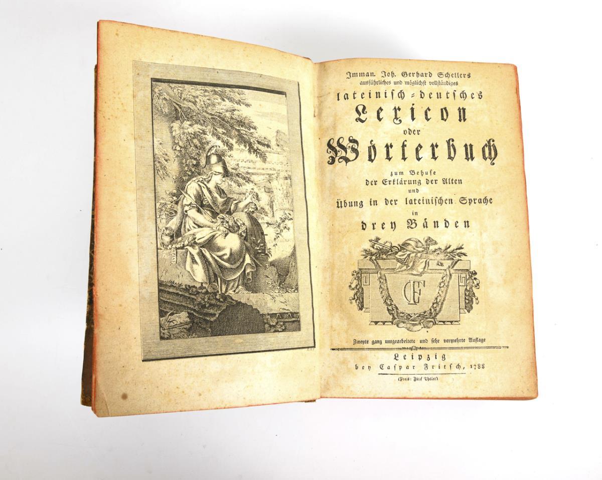 CHELLER, Imman. Joh. Gerhard. "Deutsch - Lateinisch / Lateinisch - Deutsch Lexicon oder Wörterbuch. - Image 2 of 3