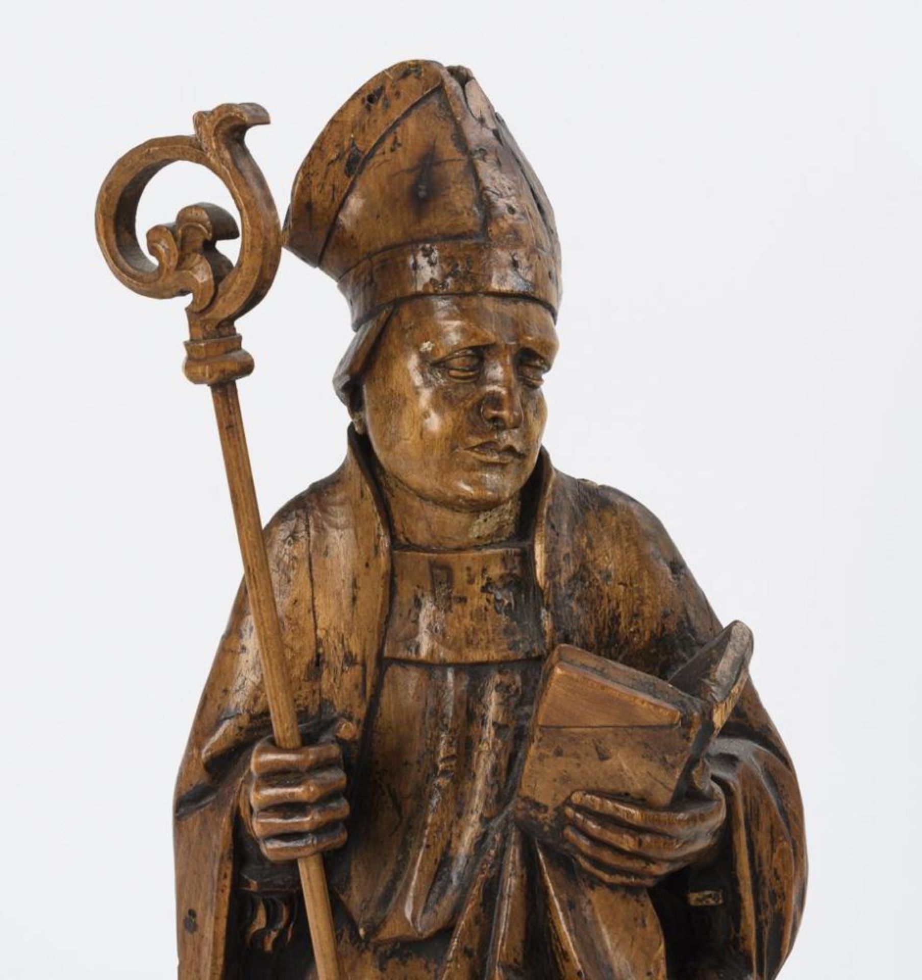 2 Halbrelief-Skulpturen: Papst und Bischof. - Bild 2 aus 4