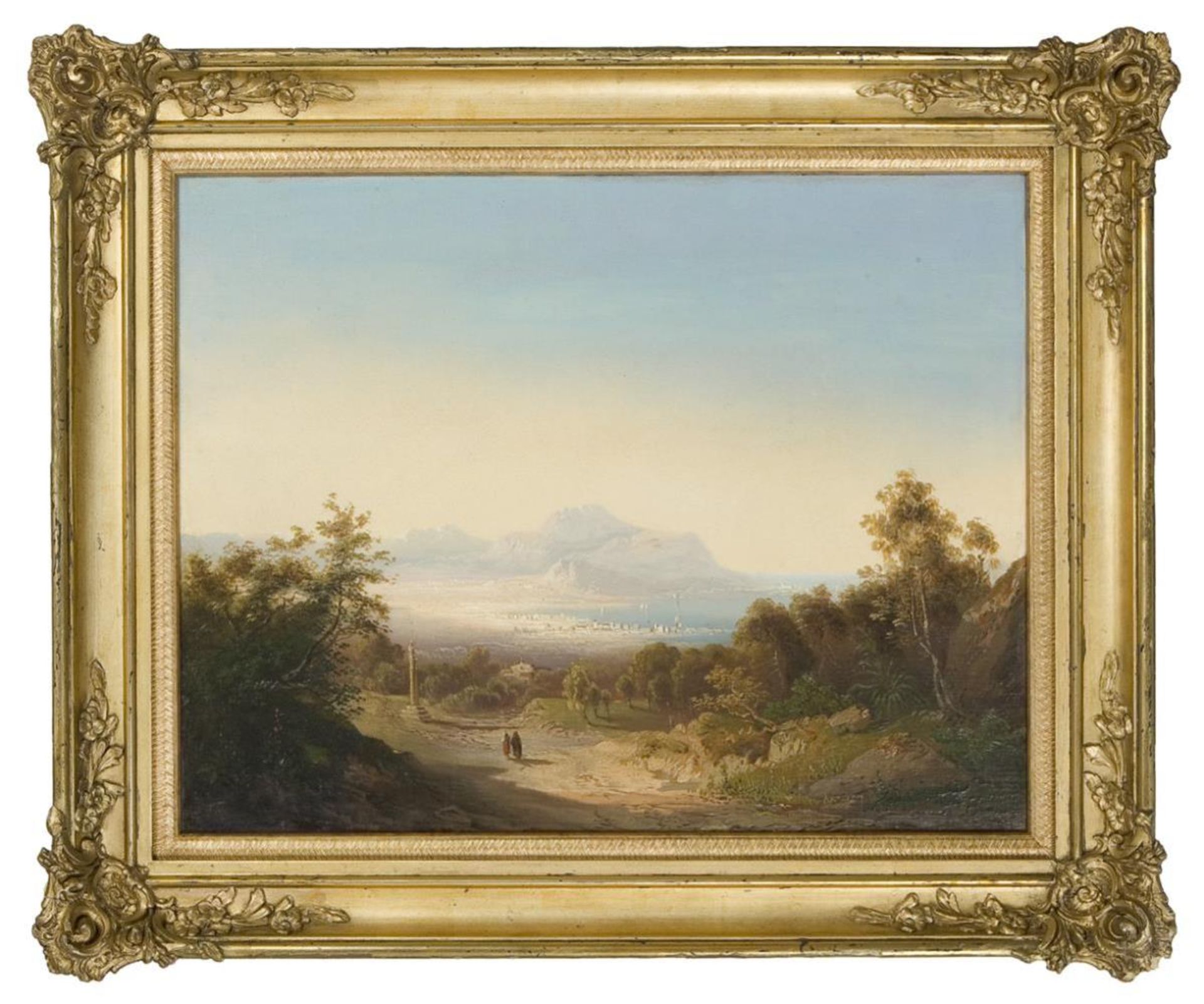 FABER, Traugott zugeschrieben (1786 Dresden - 1863 Dresden). Blick auf Palermo und Monte Pellegrino. - Bild 3 aus 4