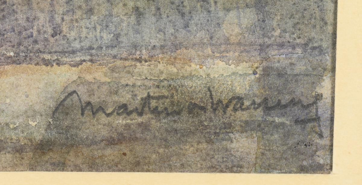 WANING, Martin van (1889 Den Haag - 1972 Dokkum). Häusergasse am Wasser. - Image 3 of 3