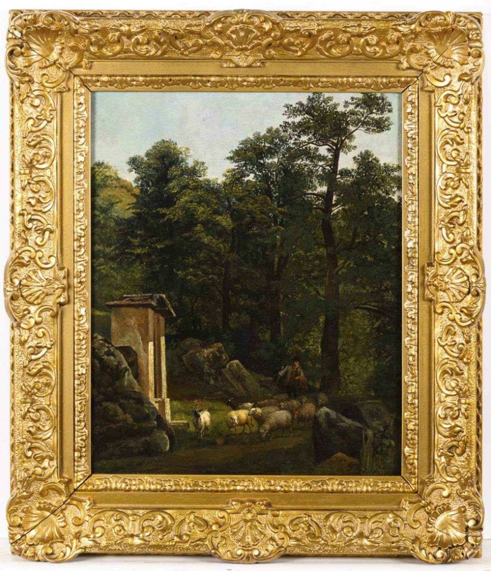 CALAME, Alexandre zugeschrieben. Landschaft mit Schafen. - Bild 3 aus 5