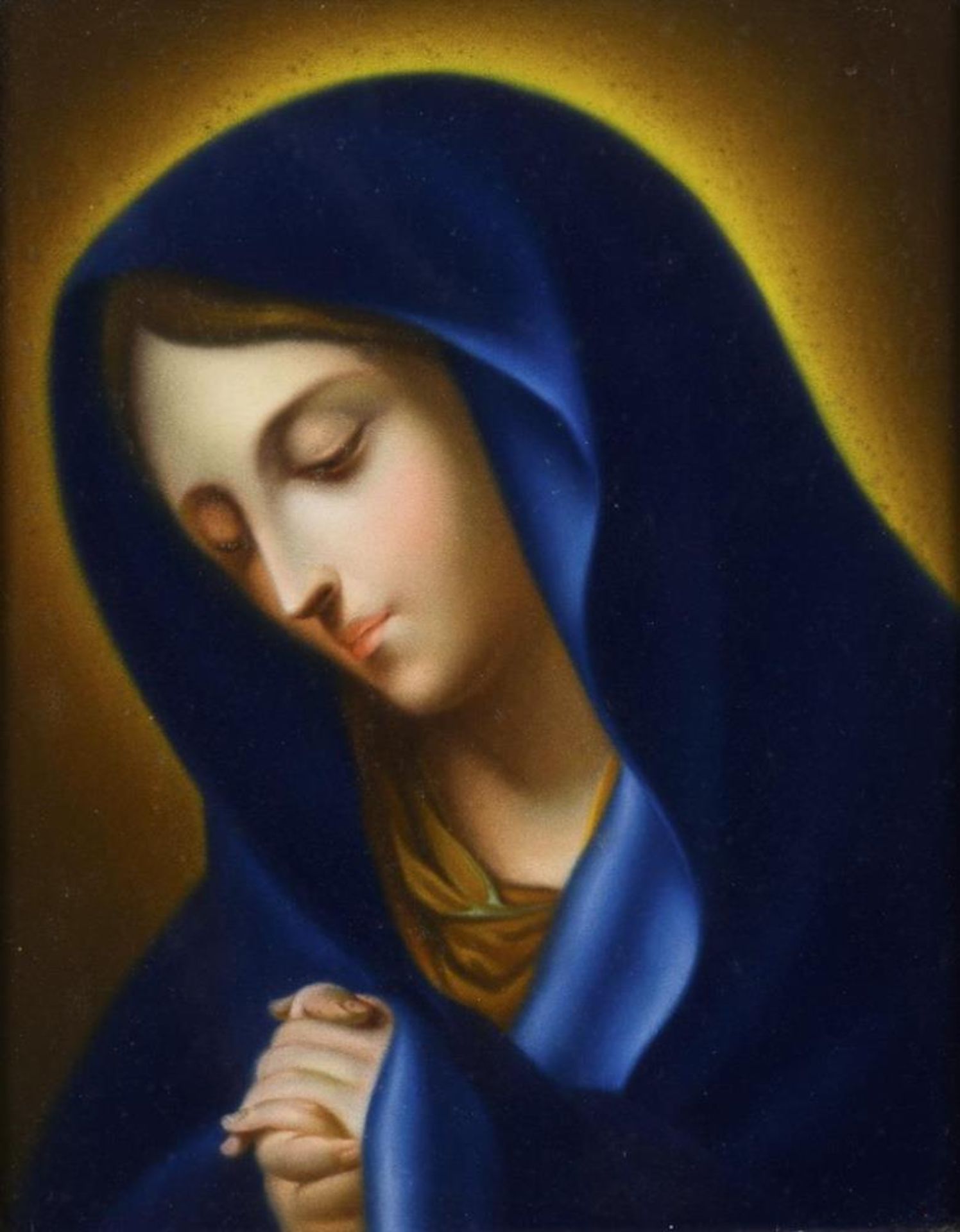 Pastellmaler um 1810/20: Madonna im Gebet.