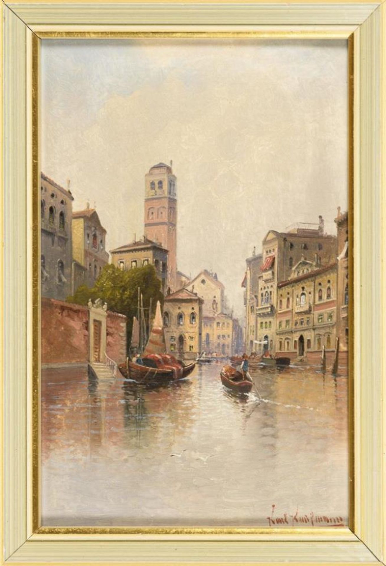 KAUFMANN, Karl (1843 Neuplachowitz - 1905 Wien). Kanal in Venedig. - Image 2 of 3